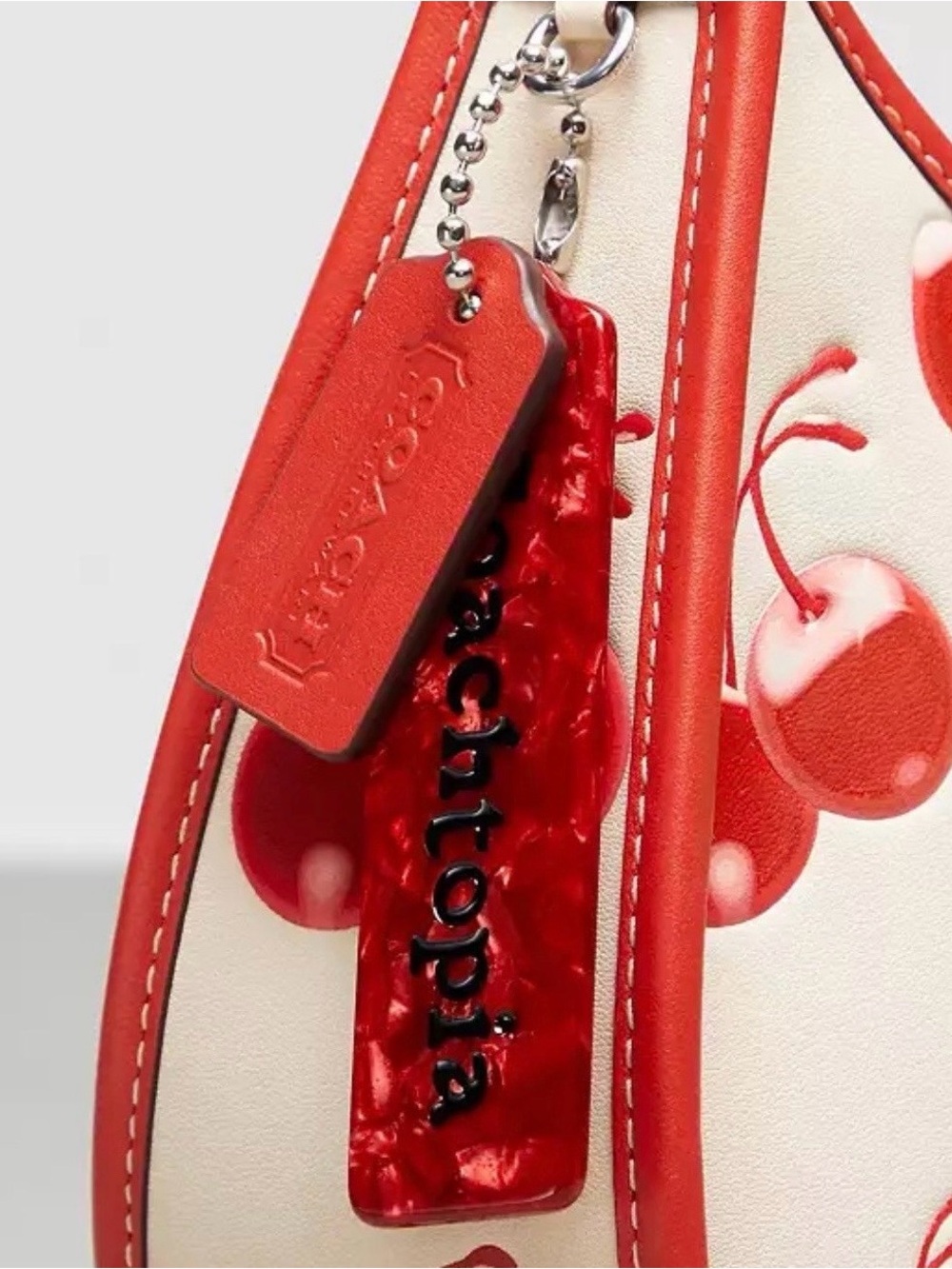 NWT COACH CHERRY PRINT COACHTOPIA SHOULDER BAG (Sold Out In Stores and Online) - Picture 5 of 11